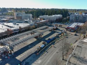 Downtown Redmond Station, view four (East Link aerial tour)