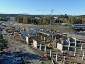 Southeast Redmond Station, view one (East Link aerial tour)