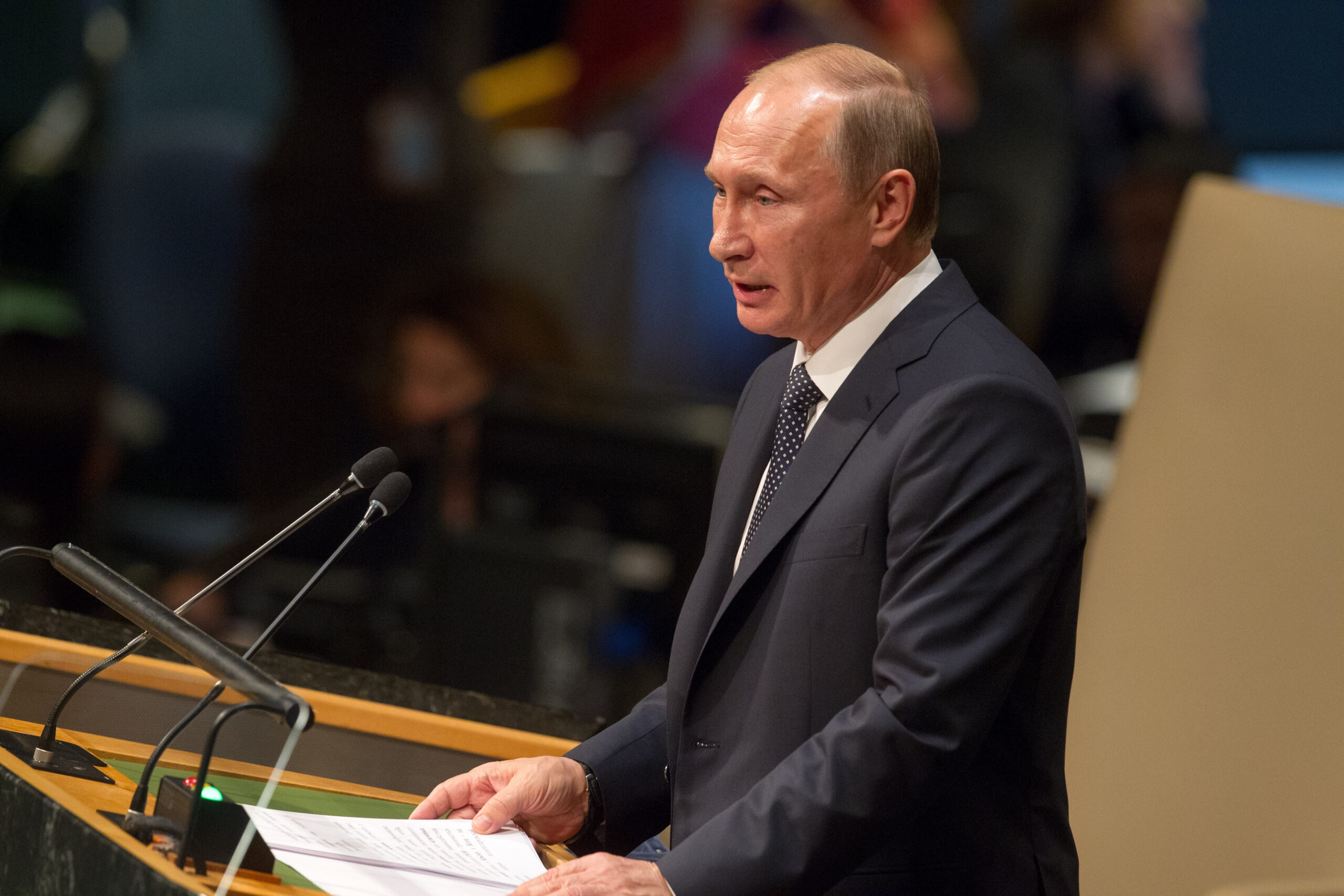 Vladimir Putin addresses the United Nations
