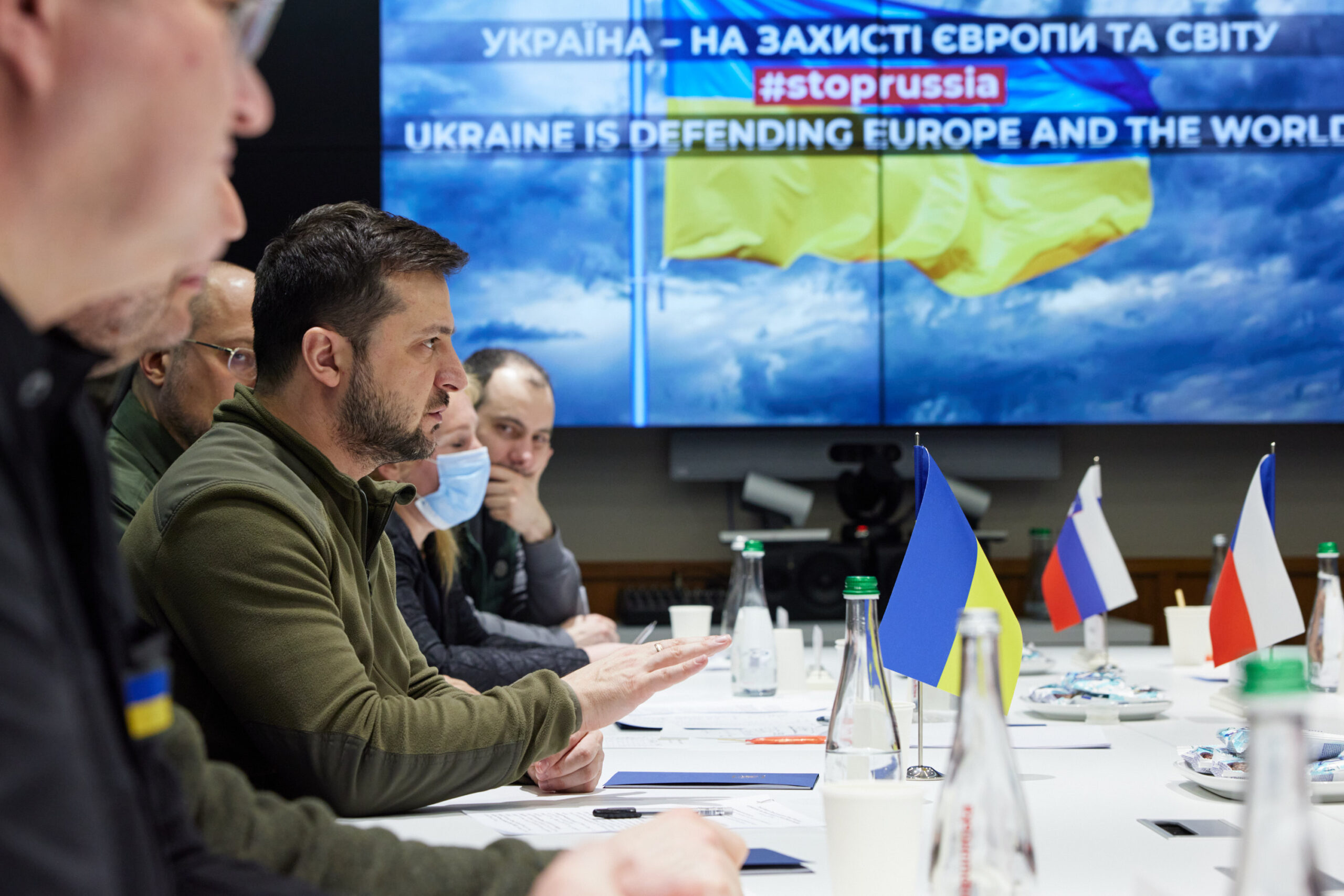 President Zelenskyy discussing Ukraine's defense with European leaders
