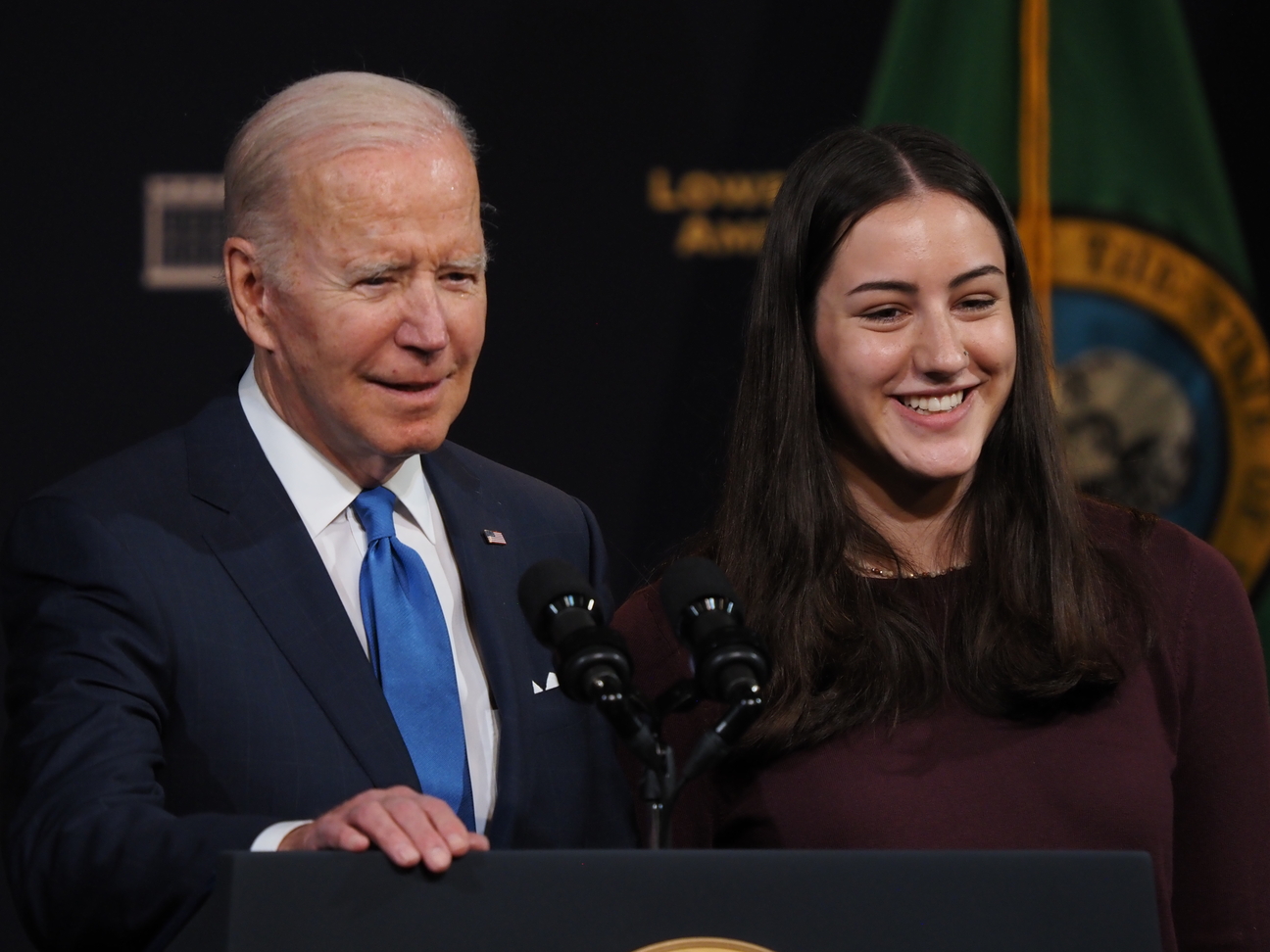 President Joe Biden with Juliana Graceffo