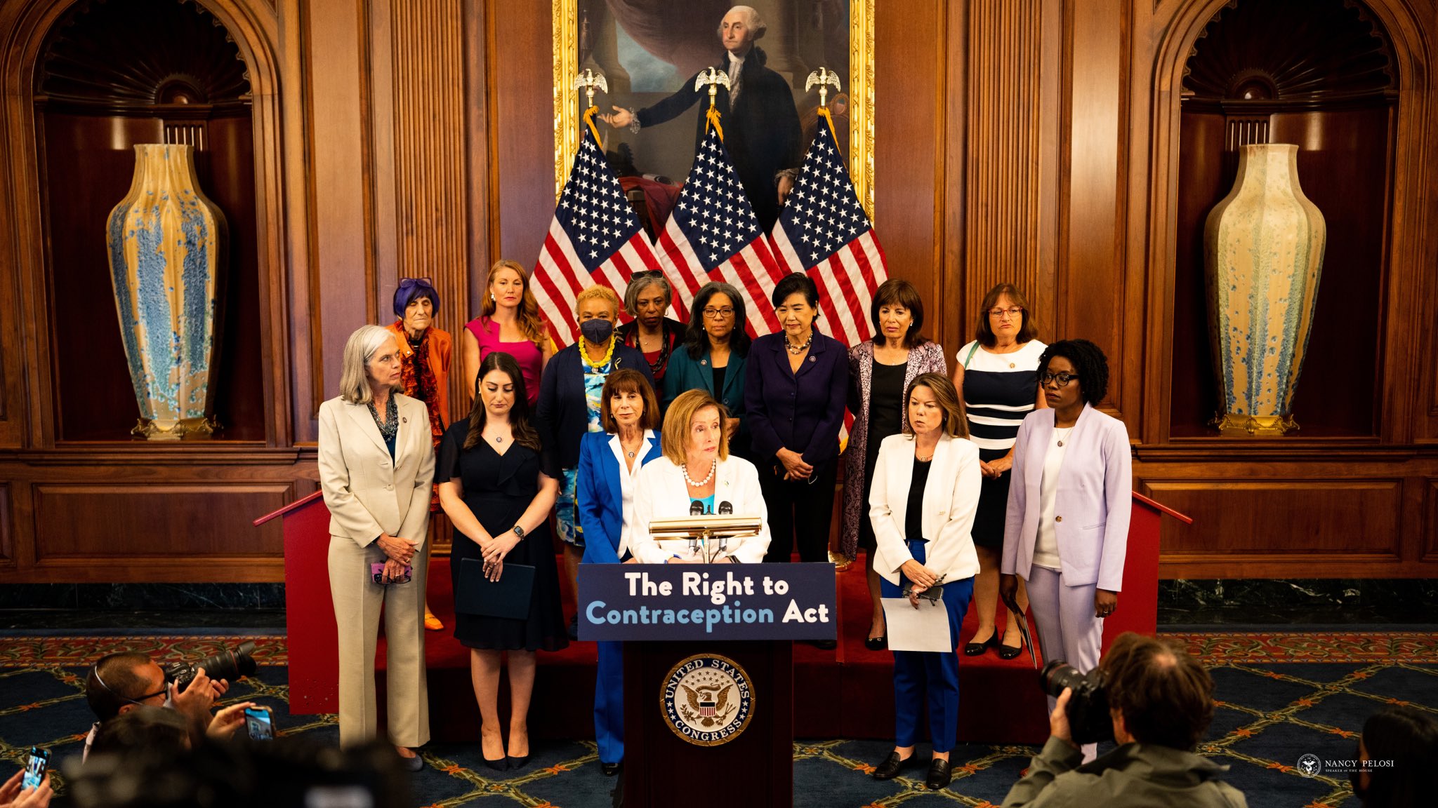 Speaker Pelosi at a Right to Contraception Act press conference