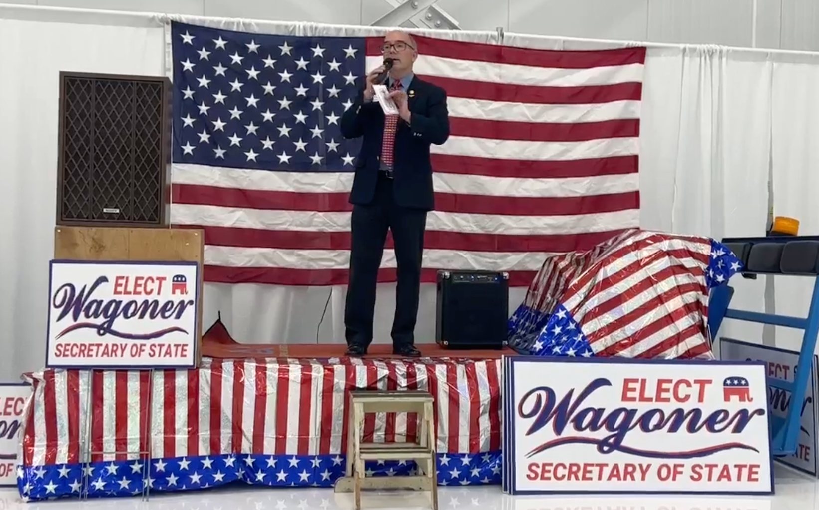 Keith Wagoner speaking at a campaign event