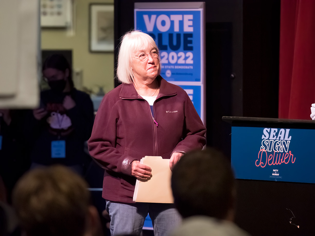 Senator Patty Murray campaigning in Seattle