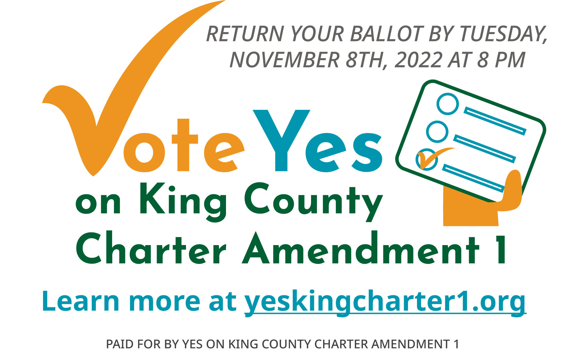 Vote Yes on King County Charter Amendment 1