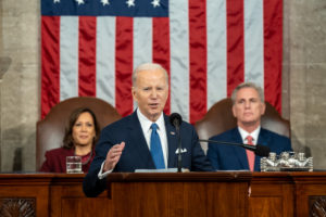 President Biden delivering the 2023 State of the Union