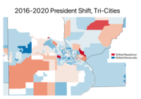 2016-2020 President Shift, Tri-Cities