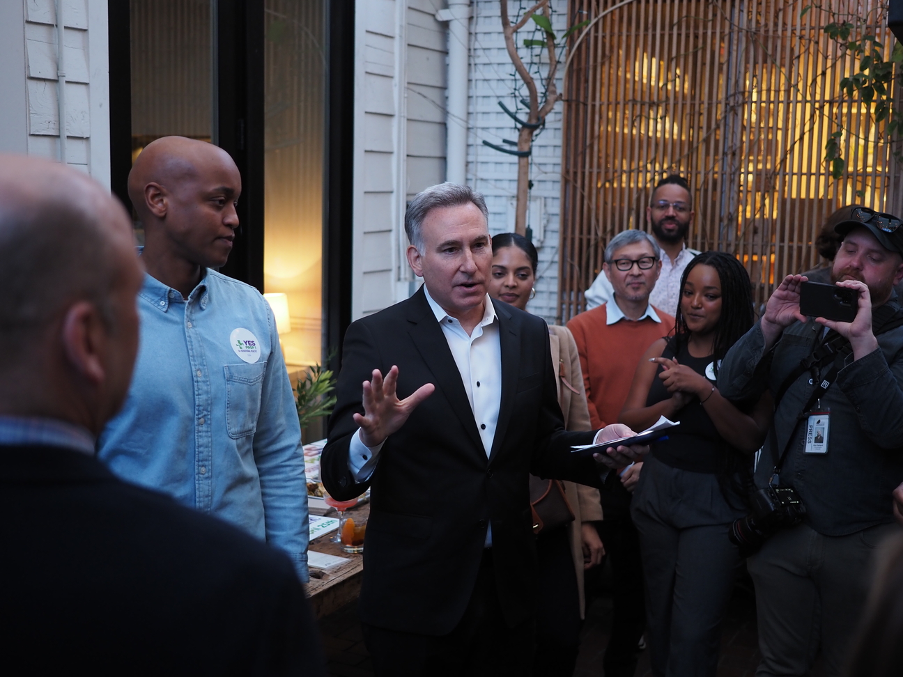 King County Executive Dow Constantine speaks at the victory party for April 2023 Proposition 1