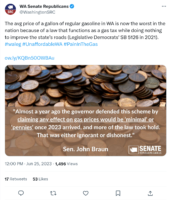 Washington SRC tweet screenshot: Coins