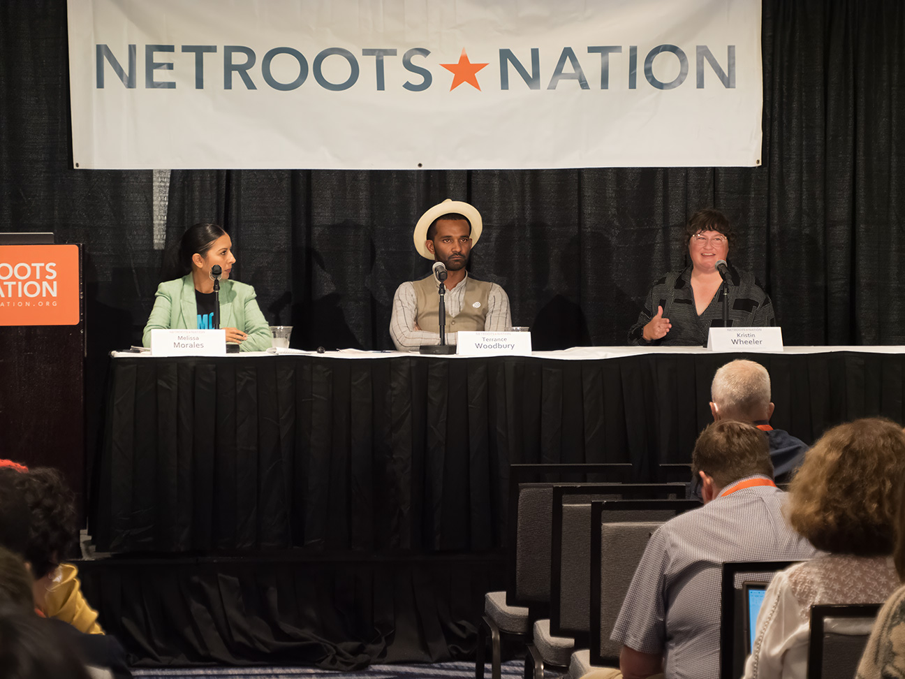 Speakers on the 2023 Netroots Nation panel "A Working People’s Narrative"