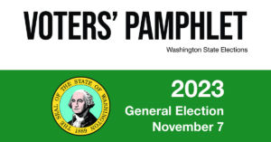 2023 Washington State voter's pamphlet partial cover image
