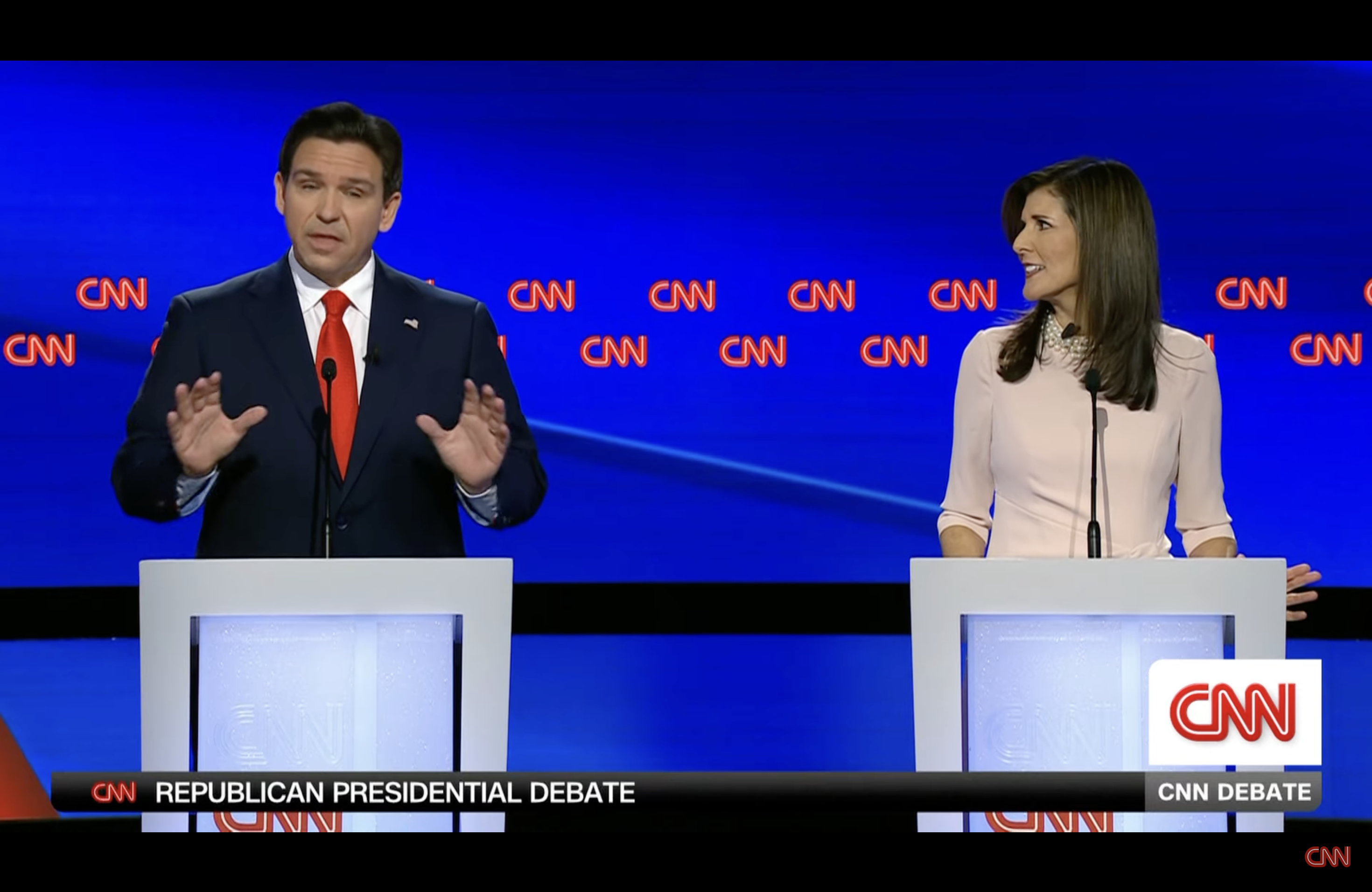 Ron DeSantis and Nikki Haley attack each other