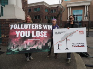 Polluters Win, You Lose: A sign opposing Initiative 2117
