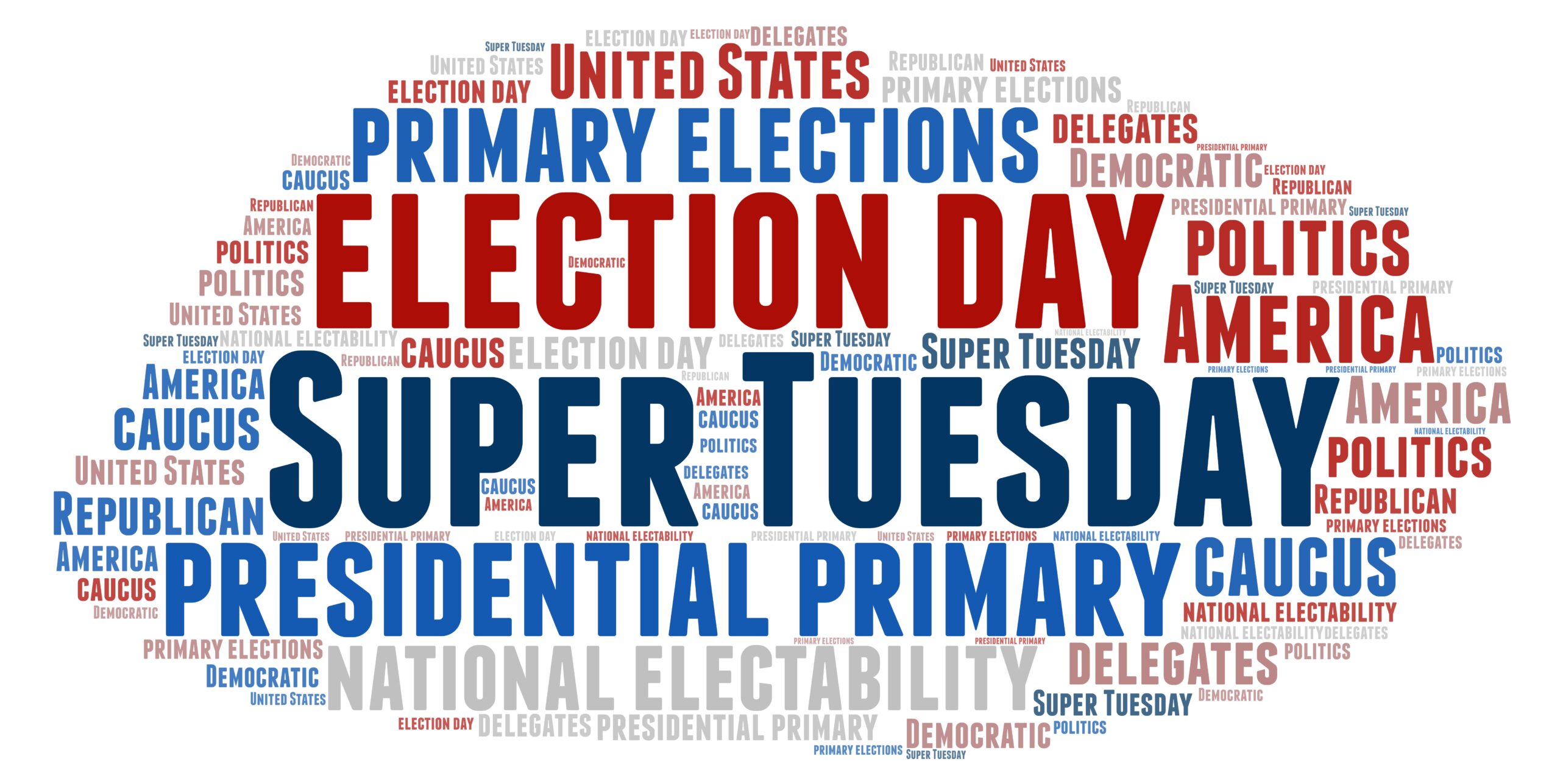 Super Tuesday word cloud