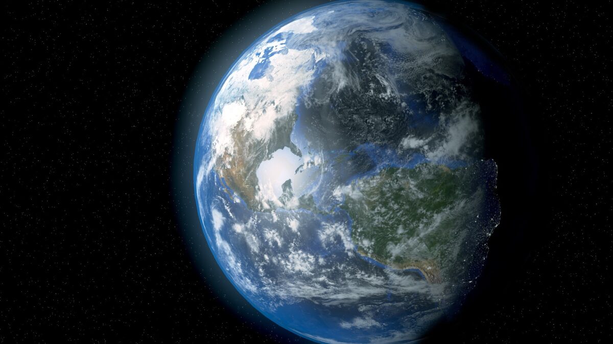 An image of Earth in space